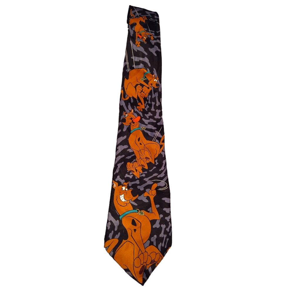Vintage Scooby Doo Tie Necktie 1999 Cartoon Network Bones